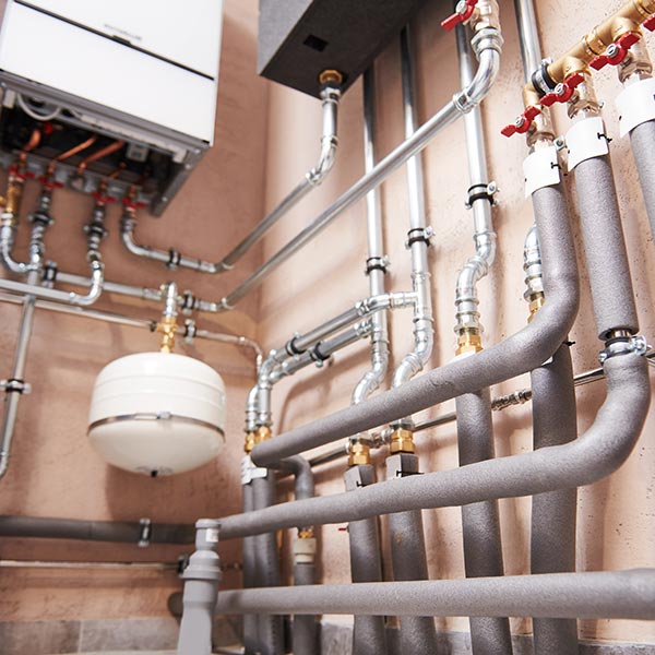 Commercial heating pipework